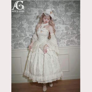 The Mystery of the Doll Gothic Lolita Dress Plain Color JSK by Alice Girl (AGL101P)